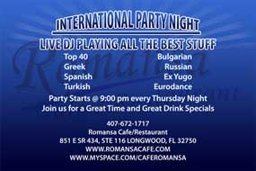 Romansa Cafe Restaurant International Night