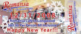 Romansa Cafe Restaurant New Year's Eve Tickets